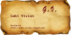 Gabl Vivien névjegykártya
